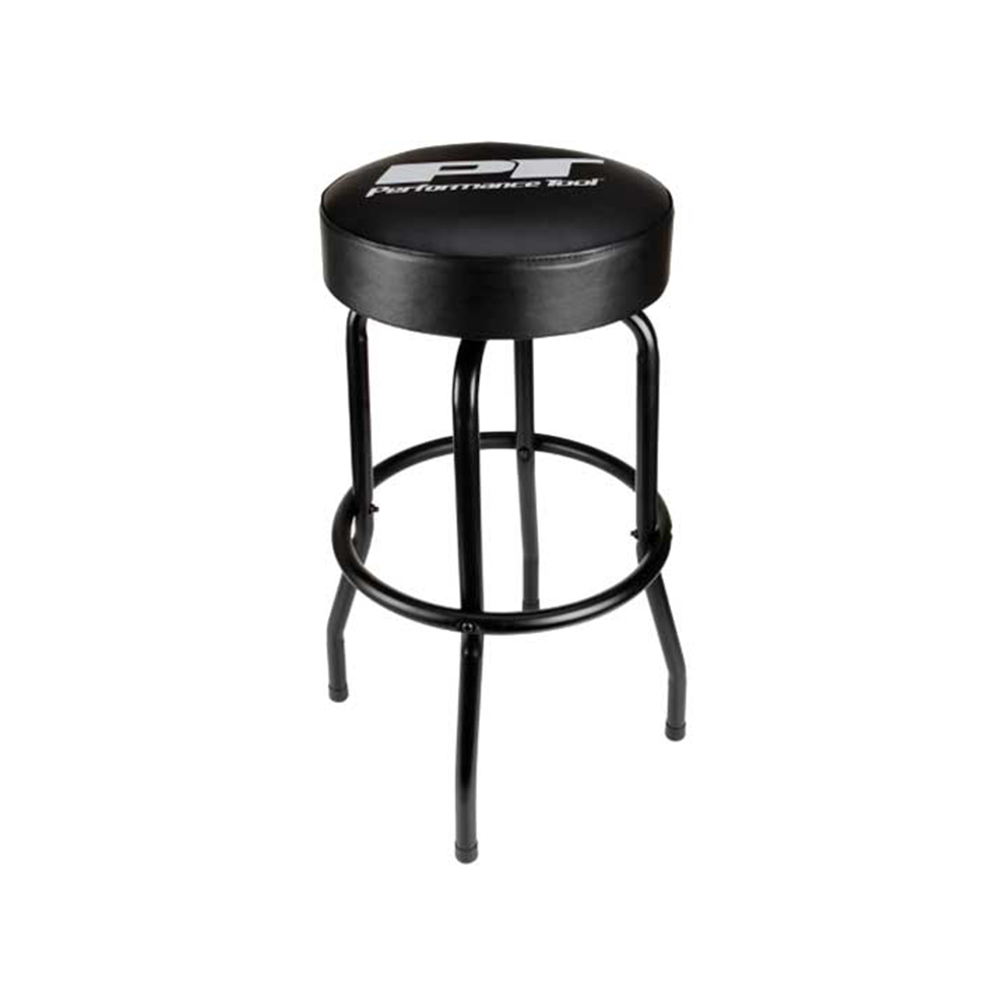 Performance Tool Bar Stool — 30in. Height, Swivel Seat, Vinyl-Padded, Black Powder-Coated Steel Legs, 300-Lb. Capacity, Model# PRTW85010